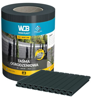 Taśma Ogrodzeniowa Antracyt 19cm X 35m Na Ogrodzenie Płot Osłona Paneli