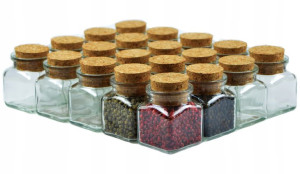 Słoiki na przyprawy korki naturalne 20 szt 120 ml