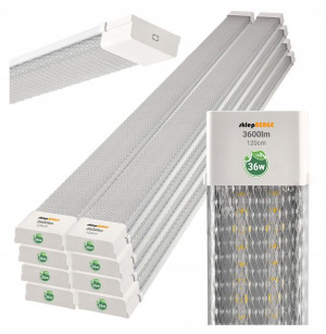 8x Lampa LED Panel 120cm do Garażu Saturn 36W IP20