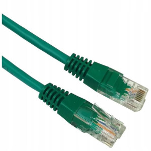 Patchcord U/UTP kat.5e 0,25m zielony