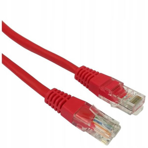 Patchcord RJ45 8p8c UTP CAT6 czerwony 0,5m