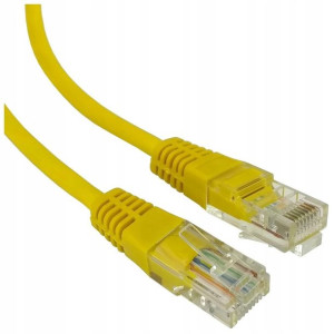 Patchcord RJ45 8p8c UTP CAT6 żółty 0,5m