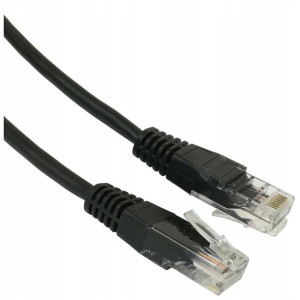 Patchcord RJ45 8p8c UTP CAT6 czarny 1m