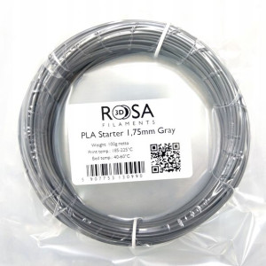 Filament ROSA 3D PLA 1,75mm 100 g Szary Gray