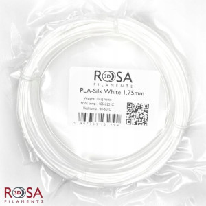 Filament ROSA 3D PLA SILK 1,75mm 100 g Biały White