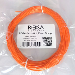 Filament ROSA3D FLEX 96A TPU 50g Pomarańcza Orange