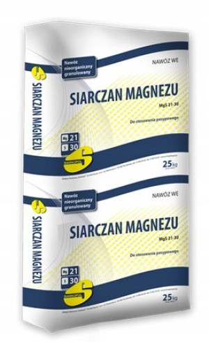 Siarczan Magnezu MgS 25kg Siarkopol Magnez Siarka