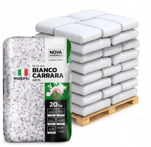GRYS Biały BIANCO CARRARA 16-22mm 1000kg 1t Kamień