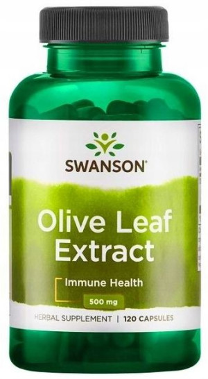 Swanson Olive Leaf 500mg Liść Oliwny Candida Wirus