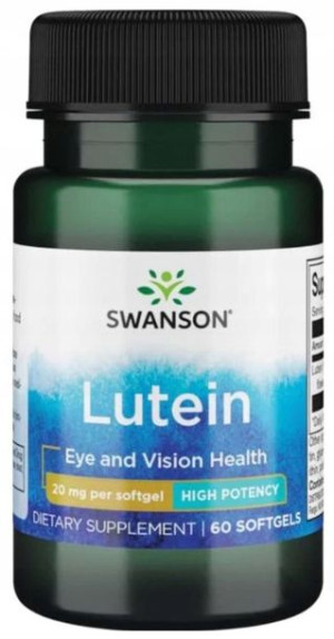 Swanson Luteina 20mg 60kaps. Ochrona oczu Wzrok