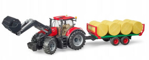 Bruder 03198 Traktor Case IH Optum z ładowa+przycz