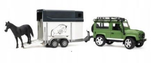 Bruder 02592 Land Rover Z Przyczepą Dla Konia