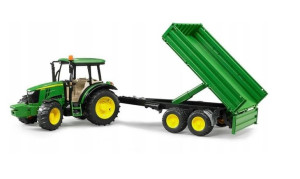Bruder 02108 Traktor John Deere z przyczepą