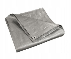 Plandeka Srebrna 15x20 Bardzo Gruba 110g/m2