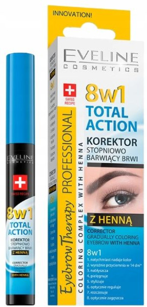 Eveline Korektor Serum do Brwi 8w1 z HENNĄ Odżywka