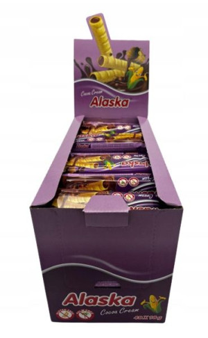 Alaska Rurki Kukurydziane 18g- Kakao x48szt