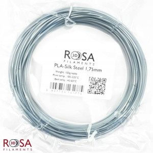 Filament ROSA3D PLA SILK 1,75mm 100g Stalowy Steel