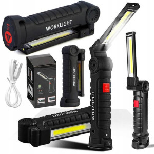 Lampa Warsztatowa Latarka Led Mocna 200lm + Magnes