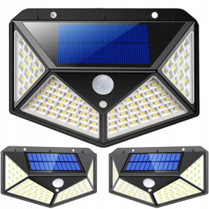 Lampa Solarna Z Czujnikiem Ruchu Zmierzchu 100 Led