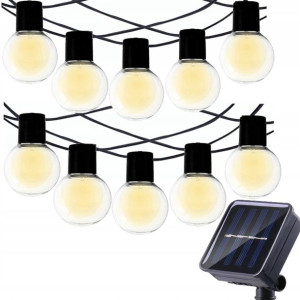Girlanda Solarna Lampki Ogrodowe Kulki Żarówki Xxl