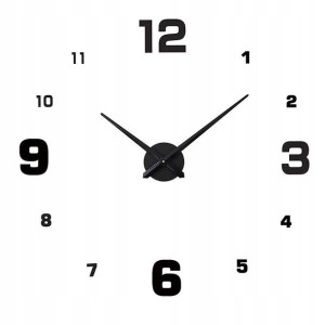 Nowoczesny Zegar Ścienny 3d Naklejany Diy 70-130cm