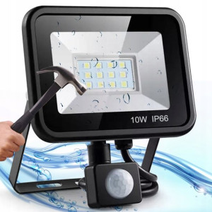 Halogen Led Z Czujnikiem Ruchu Lampa 10w Ip66 Mini
