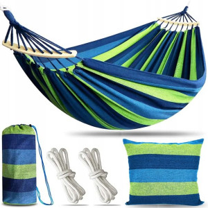 Duży Hamak 2-osobowy 240x150 Poduszka +torba Mocny