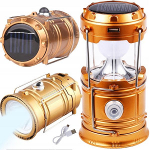 Lampa Latarka Solarna Led Powerbank Kemping Biwak