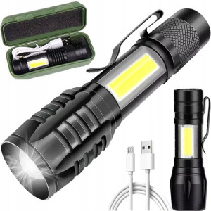 Mocna Latarka Taktyczna Led Cree Q5 Zoom Wojskowa