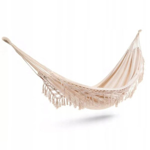 Hamak Ogrodowy Dwuosobowy Boho Huśtawka 260x150cm