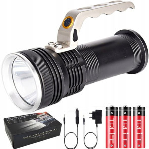Mocna Latarka Taktyczna Led Xml-t6 Zoom 1km 3x Aku