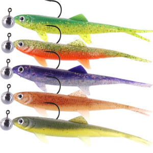 Zestaw Uzbrojonych Przynęt Gumowych Jaskółki DAM Split Tail 14cm Szczupak