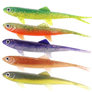 Zestaw Przynęt Gumowych Jaskółki DAM Effzett Split Tail 14cm Szczupak 5szt