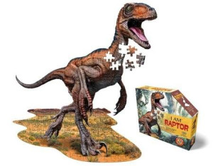 Puzzle konturowe dinozaur Raptor 100 el Madd Capp
