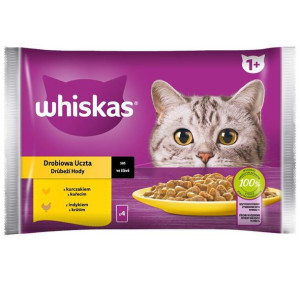 Whiskas Karma mokra dla kota drób w sosie 85 g x 4 sztuki
