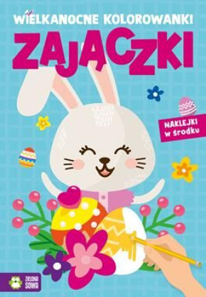 Wielkanocna kolorowanka zajączki naklejki