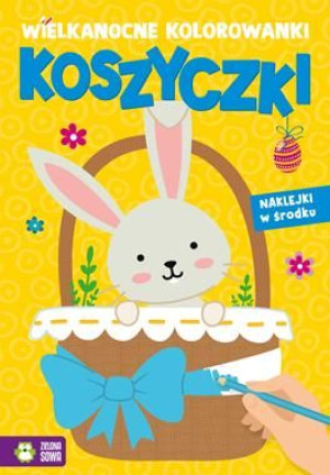 Wielkanocna kolorowanka koszyczki naklejki