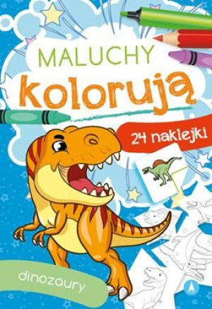 Kolorowanka maluchy kolorują dinozaury