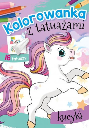 Kolorowanka z tatuażami kucyki