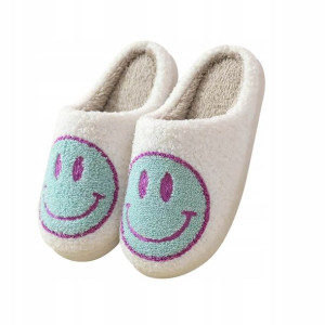 Kapcie Ciepłe Klapki Smiley Minka Uśmiech 39-40