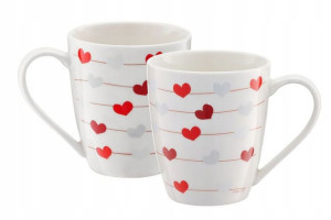 Ambition Love Kubek Porcelanowy W Serduszka 370ml