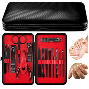 Przybornik Manicure Pedicure Etui 16 Elementów