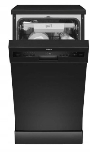 Czarna Zmywarka Amica Dfm46c8eoibh 45 Cm 3 Kosz