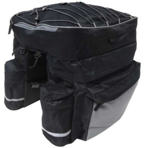 Torba Rowerowa Bardzo Pojemna Rowerowa Sakwa Pokrowiec Czarna 39*38*43 Cm