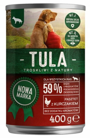 TULA Pasztet z kurczakiem dla psa 400g