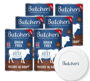 BUTCHER'S Original Recipe in Gravy, kawałki z wołowiną w sosie 6x400g (pies
