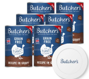 BUTCHER'S Original Recipe in Gravy, kawałki z indykiem w sosie 6x400g (pies