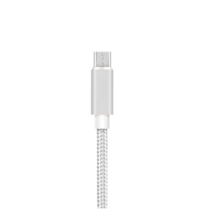 Kabel Usb Micro-Usb-B Oplot 100Cm Glossy Srebrny