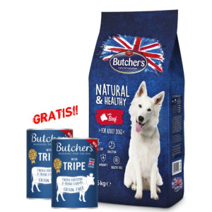 BUTCHER'S Skin&Coat Digestion Immune Beef (wołowina) 15kg + Original Tripe
