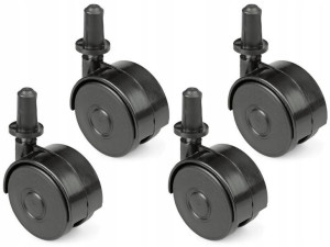 4 X Kółko Meblowe Plastik 55 Mm Fi 8 Z Trzpieniem